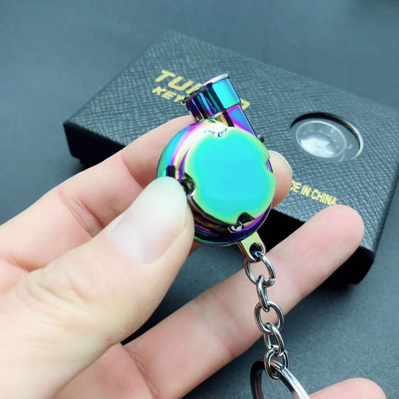 z Automotive Turbine Keychain Metal Creative Luminous LED