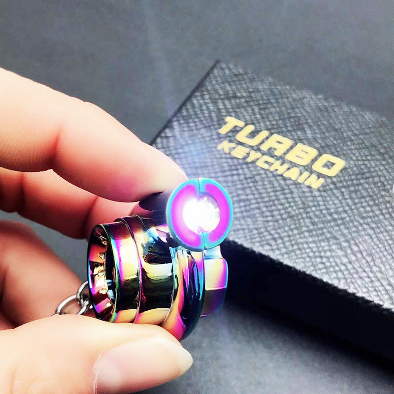 z Automotive Turbine Keychain Metal Creative Luminous LED